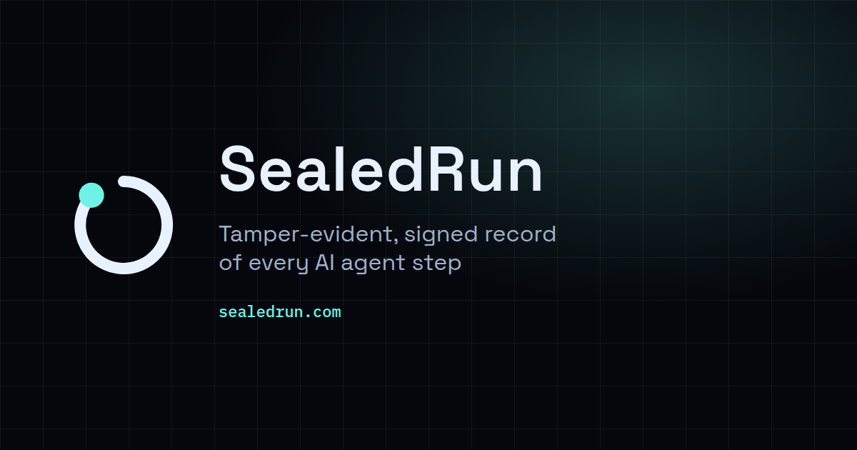 Overview — SealedRun Docs